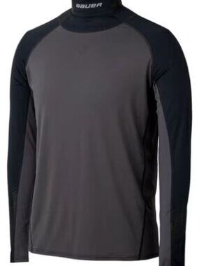 Bauer Hockey Long Sleeve Neck Protect YOUTH Shirt/Youth Large